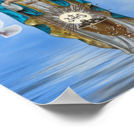 Maagdenbloem Mary Madonna Heilige Geest Chalice Poster (Hoek)