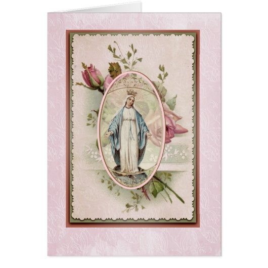 Maagdenbloem Mary Pink Roses Religioius (Voorkant)