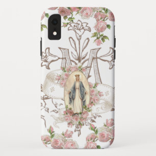 Maagdenbloem Mary Religieuze  roze rozen Case-Mate iPhone Case