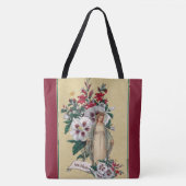 Maagdenbloem Mary Religious Floral Ave Maria Tote Bag (Voorkant)