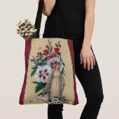 Maagdenbloem Mary Religious Floral Ave Maria Tote Bag (Dichtbij)