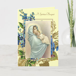 Maagdenbloem Mary Spirituele Bouquet Prayers Kaart