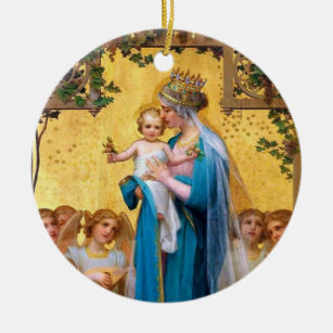 Maagdenbloem Mary, St. Therese de Kleine Bloem Keramisch Ornament