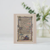 Maagdenbloem zonder blote Maagd Mary Manuscript 13 Briefkaart (Staand voorkant)