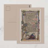 Maagdenbloem zonder blote Maagd Mary Manuscript 13 Briefkaart (Voorkant / Achterkant)