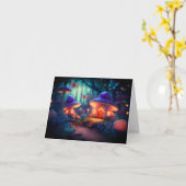 Maagdenblokjes en paddenstoeltjes, van de makelij kaart (Gele Bloem)