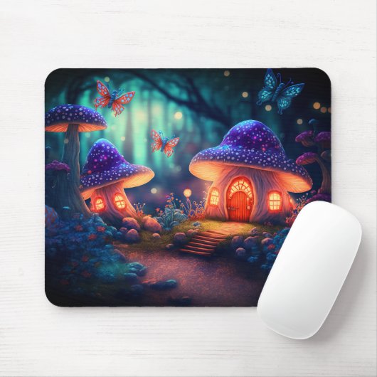 Maagdenblokjes en paddenstoeltjes, van de makelij muismat (Met muis)