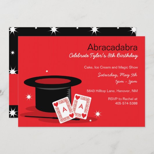 Maagdendag Show Uitnodigingen (Voorkant / Achterkant)