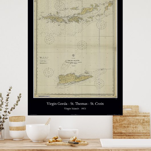 maagdeneilanden 1921 poster (Keuken)