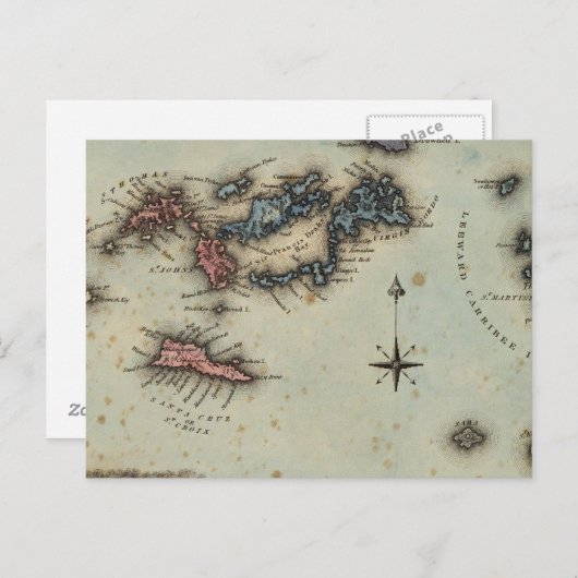 Maagdeneilanden Briefkaart (Voorkant / Achterkant)