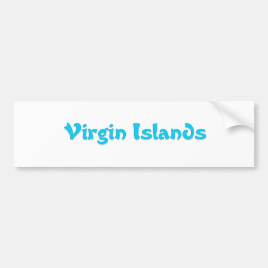 Maagdeneilanden Bumpersticker (Voorkant)