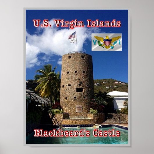 Maagdeneilanden - Castle van Blackbeard - Poster (Voorkant)