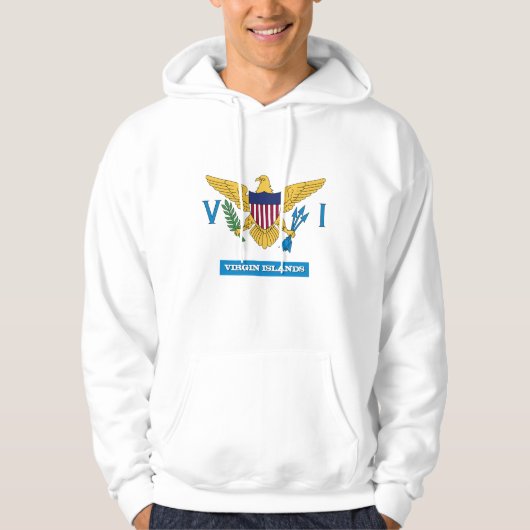 Maagdeneilanden Hoodie, Amerikaanse Maagdeneilande Hoodie (Voorkant)