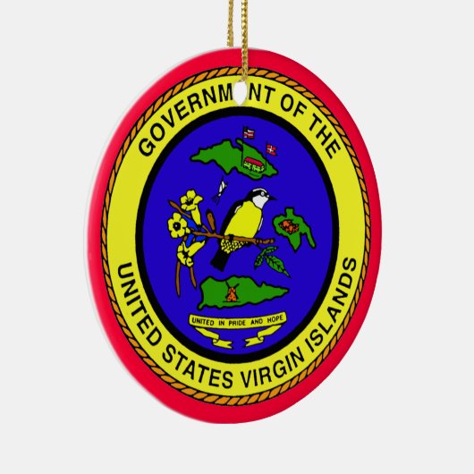 Maagdeneilanden* kerstversiering keramisch ornament (Rechts)