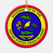 Maagdeneilanden* kerstversiering keramisch ornament (Voorkant)