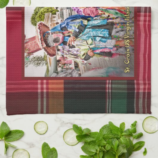 Maagdeneilanden Masqueraders St. Croix USVI Madras Theedoek (Gevouwen)