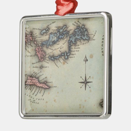 Maagdeneilanden Metalen Ornament (Links)