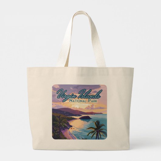 Maagdeneilanden Nationaal Park Beach St John Grote Tote Bag (Achterkant)