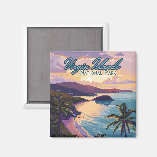 Maagdeneilanden Nationaal Park Beach St John Magneet (Voorkant / Achterkant)