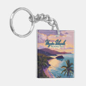 Maagdeneilanden Nationaal Park Beach St John Sleutelhanger (Voorkant Links)