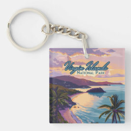 Maagdeneilanden Nationaal Park Beach St John Sleutelhanger