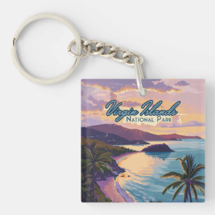 Maagdeneilanden Nationaal Park Beach St John Sleutelhanger