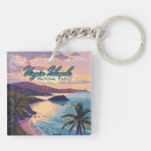 Maagdeneilanden Nationaal Park Beach St John Sleutelhanger (Achterkant)