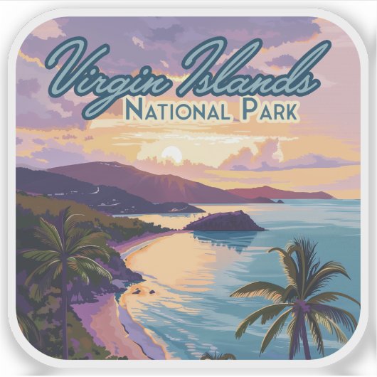 Maagdeneilanden Nationaal Park Beach St John Sticker (Voorkant)