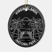 Maagdeneilanden Nationaal Park Monoline Keramisch Ornament (Links)