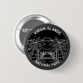 Maagdeneilanden Nationaal Park Monoline Ronde Button 5,7 Cm (Voorkant /achterkant)