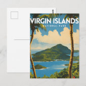 Maagdeneilanden National Park Travel Poster Briefkaart (Voorkant / Achterkant)