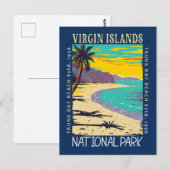 Maagdeneilanden Nationale Park Trunk Bay - Verstoo Briefkaart (Voorkant / Achterkant)