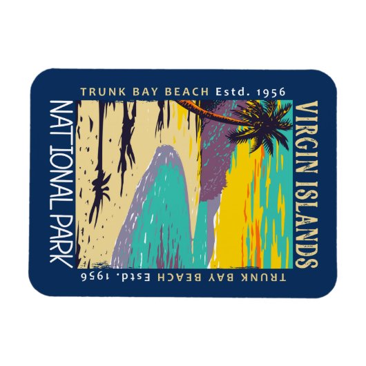 Maagdeneilanden Nationale Park Trunk Bay - Verstoo Magneet (Horizontaal)