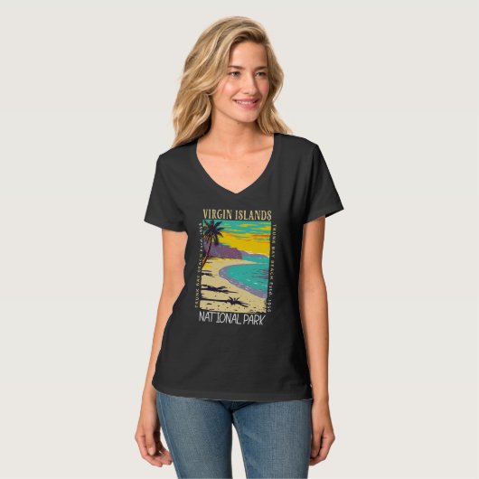 Maagdeneilanden Nationale Park Trunk Bay - Verstoo T-shirt (Voorkant volledig)