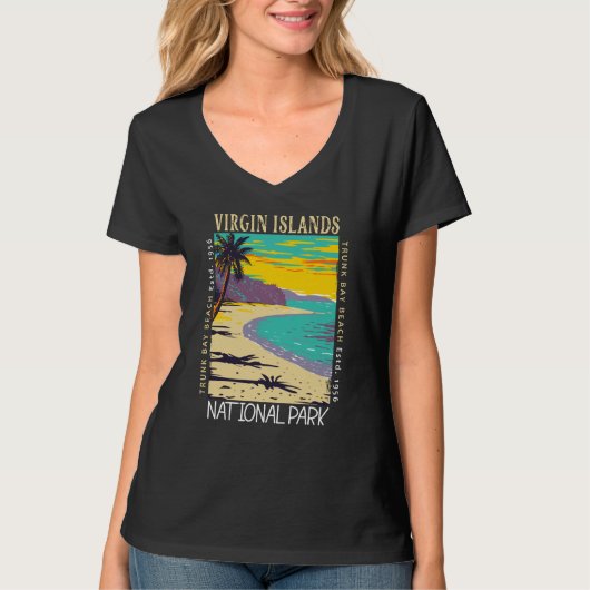 Maagdeneilanden Nationale Park Trunk Bay - Verstoo T-shirt (Voorkant)