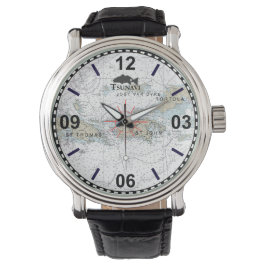 Maagdeneilanden Nautical Chart Watch Horloge