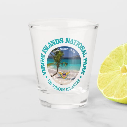 Maagdeneilanden NP2 Shot Glas (Voorkant)