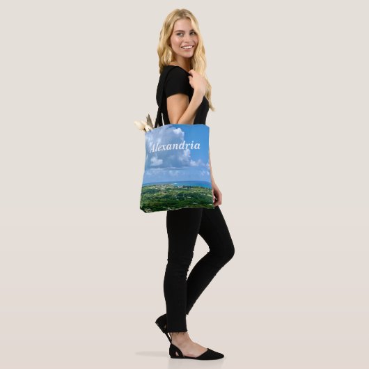 Maagdeneilanden St. Croix Sandy Point personaliser Tote Bag (Op model)