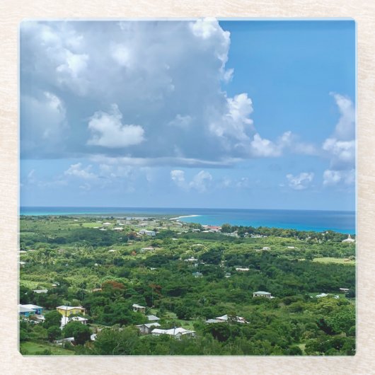 Maagdeneilanden St. Croix Sandy Point USVI Tropisc Glazen Onderzetter (Voorkant)