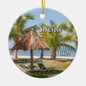 Maagdeneilanden St. Croix Tropical Beach Kerstmis Keramisch Ornament (Voorkant)