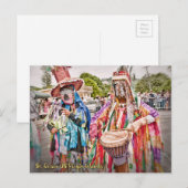 Maagdeneilanden St. Croix VI Masqueraders Caribisc Briefkaart (Voorkant / Achterkant)