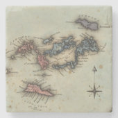 Maagdeneilanden Stenen Onderzetter (Voorkant)