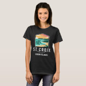 Maagdeneilanden Strand Zonsondergang Palmboom St C T-shirt (Voorkant volledig)