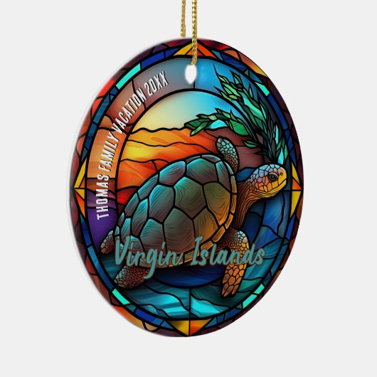 Maagdeneilanden Vakantie Souvenir Keramisch Ornament (Rechts)