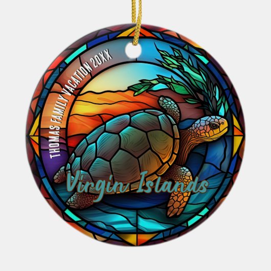 Maagdeneilanden Vakantie Souvenir Keramisch Ornament (Voorkant)