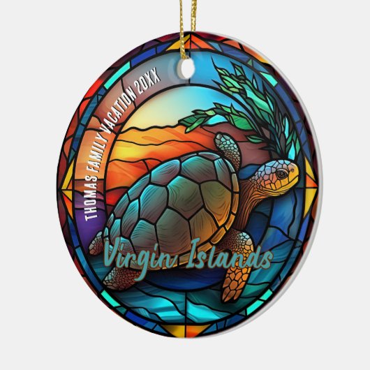 Maagdeneilanden Vakantie Souvenir Keramisch Ornament (Links)