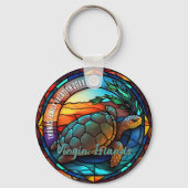 Maagdeneilanden Vakantie Souvenir  Sleutelhanger (Achterkant)