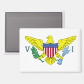 Maagdeneilanden Vlag magneet (Voorkant / Achterkant)