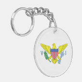 Maagdeneilanden Vlag Sleutelhanger (Voorkant Links)