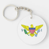 Maagdeneilanden Vlag Sleutelhanger (Voorkant)